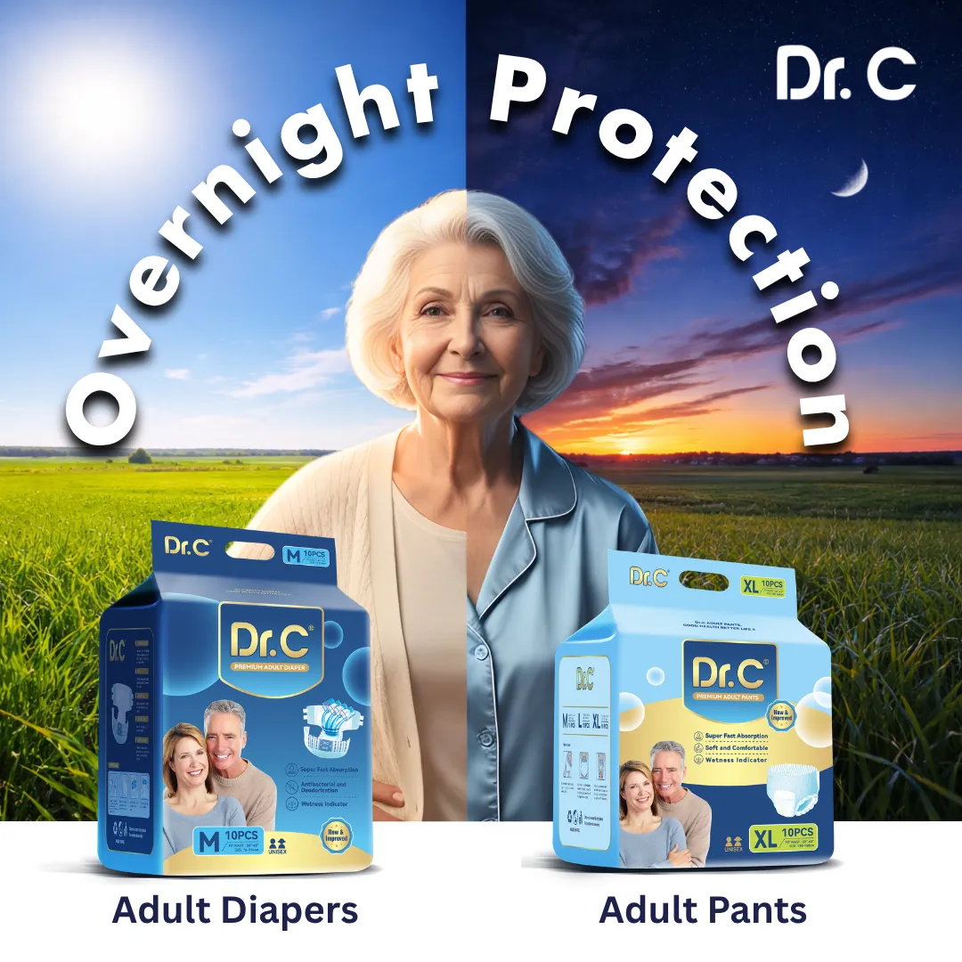 Dr C Overnight Adult Diapers & Pants_16 Hrs Protection. Leak Free Adult Diapers