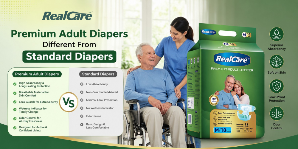Premium Adult Diapers Different From Standard Diapers - Realcare